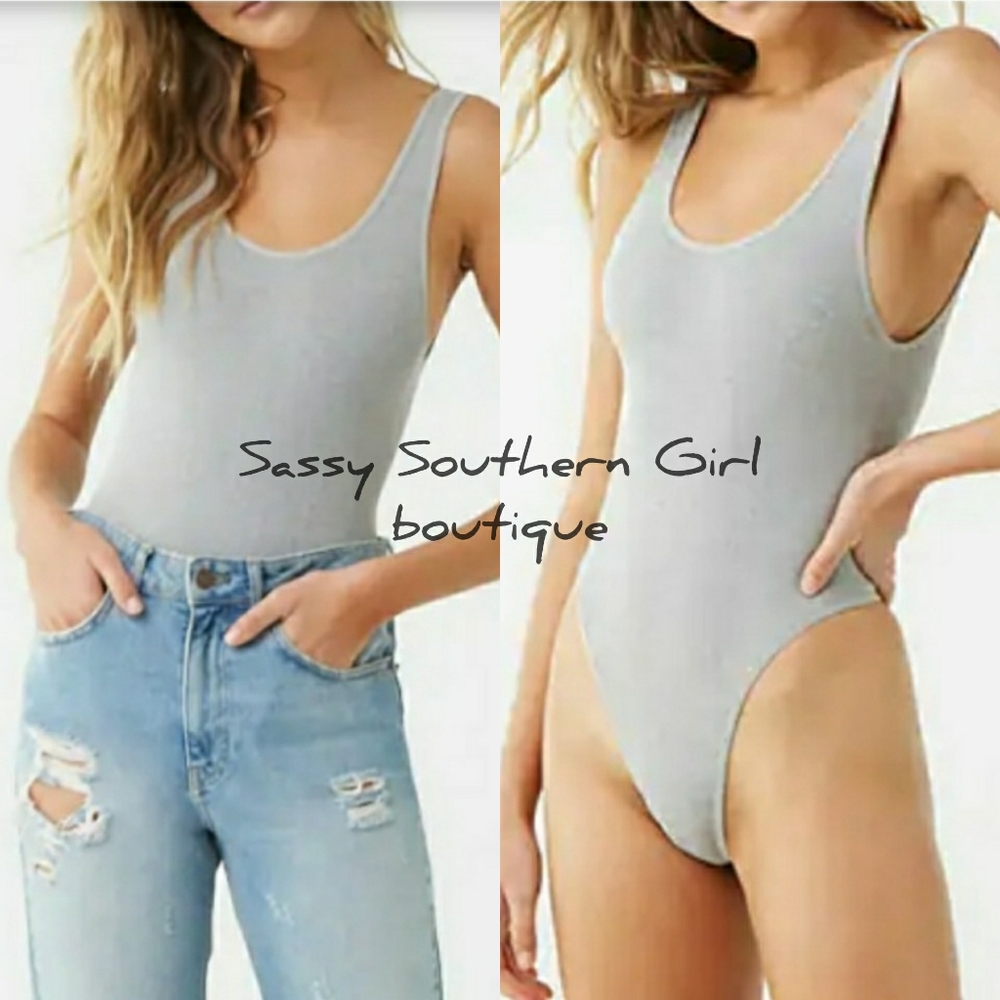 🆕⭐Mod Grey high thigh  bodysuit⭐